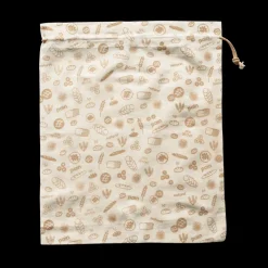 PEBBLY Sac En Tissu|Sac à Vrac Coton Bio Brun 50 x 45 cm