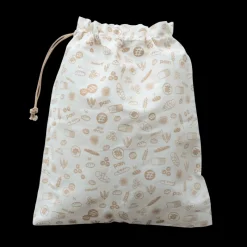 PEBBLY Sac En Tissu|Sac à Vrac Coton Bio Brun 50 x 45 cm