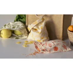 PEBBLY Sac En Tissu|Sac à Vrac Coton Bio (x3)