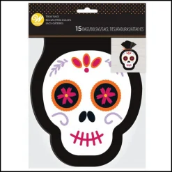 WILTON Emballage Alimentaire|Sachet Bonbon Crâne Halloween (x15)