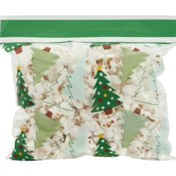 WILTON Emballage Alimentaire|Sachet Bonbon Refermable Sapin de Noël 18,5 x 18,5 cm (x20)