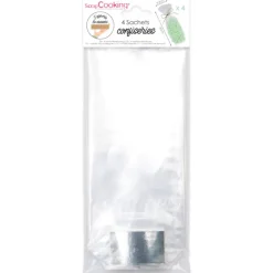 SCRAPCOOKING Emballage Alimentaire|Sachet Bonbon Transparent 20 x 9,8 cm (x4)