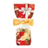 CUISINEADDICT Emballage Alimentaire|Sachet Confiserie Père Noël 10x22cm (x100) - Fond Cartonné