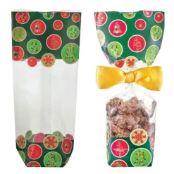 CUISINEADDICT Emballage Alimentaire|Sachet Confiserie Sapins de Noël 12x26cm (x100)