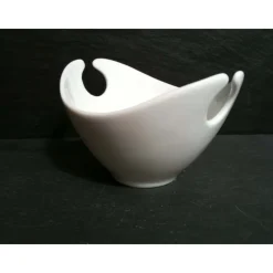 LEBRUN Servir, Présenter|Saladier Jonque Blanc et son service à couverts