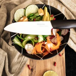 KYOCERA Couteau Céramique|Couteau Santoku|Santoku Céramique Noir 14 cm Gen Earth