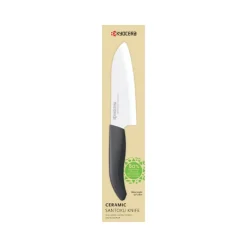 KYOCERA Couteau Céramique|Couteau Santoku|Santoku Céramique Noir 14 cm Gen Earth