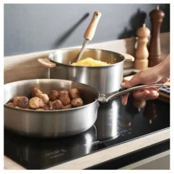 DE BUYER Sauteuses|Sauteuse Droite Inox Amovible Ø 28 cm Alchimy Loqy