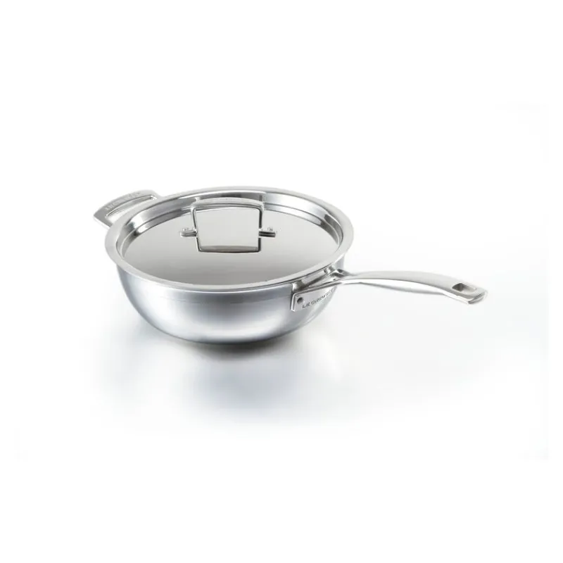 LE CREUSET Sauteuses|Sauteuse du chef inox 24 cm avec couvercle