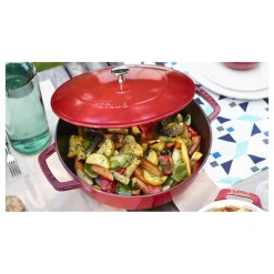 STAUB Sauteuses|Sauteuse en Fonte Chistera 28 cm Rouge Cerise