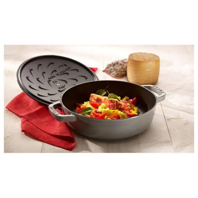 STAUB Sauteuses|Sauteuse en Fonte Chistera 28 cm Gris Graphite