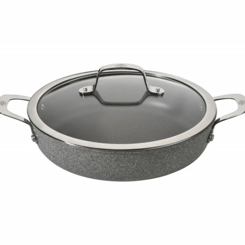 BALLARINI Sauteuses|Sauteuse Pierre 28 cm avec couvercle et poignées Salina Granitium