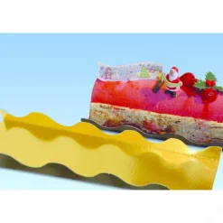 CUISINEADDICT Présentoirs Pour Gâteaux|Semelle à Bûche 30x10cm Ondine Or (x50)