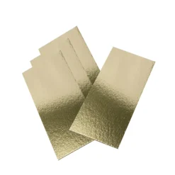 CUISINEADDICT Présentoirs Pour Gâteaux|Semelle à Bûche 35x10cm Or Bord Droit (x50)