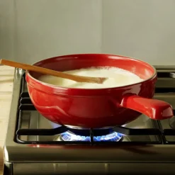 EMILE HENRY Appareil À Raclette, Appareil À Fondue|Service à Fondue en Céramique Ø 24 cm Grand Cru