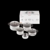 LE CREUSET Batterie De Cuisine|Casseroles|Set 5 Pièces Cocottes Inox Signature
