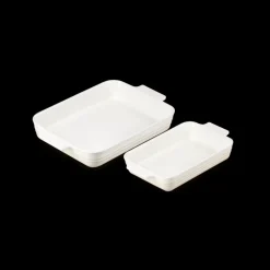 LE CREUSET Plat De Cuisson|Set 2 Plats Rectangulaires Céramique Meringue Classique