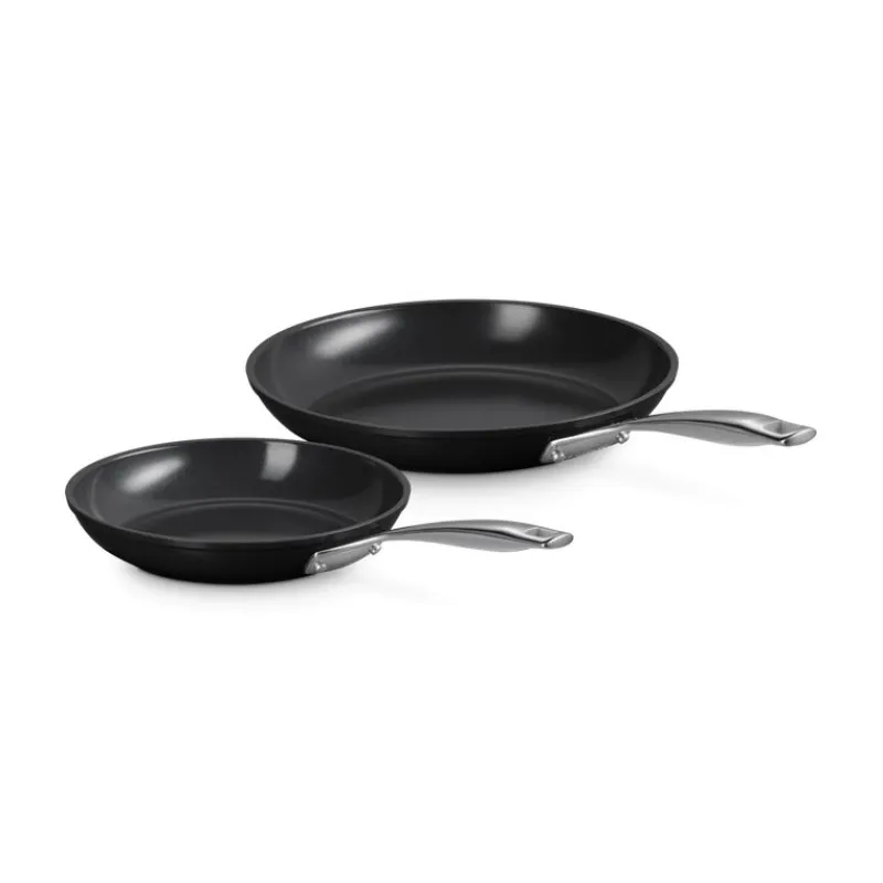 LE CREUSET Poêles|Set 2 Poêles Antiadhérentes Essentiel Céramique 24 et 28 cm