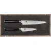 KAI Couteau D'office|Couteau Japonais|Set Couteau d'Office et Couteau Universel Shun Classic Damas