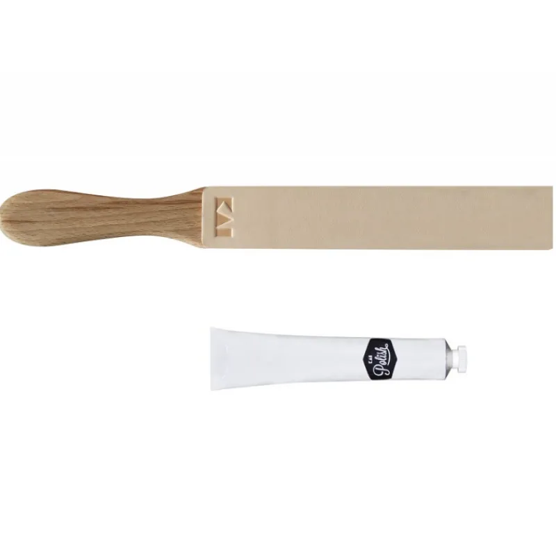 KAI Affûtage Aiguiseur|Set Cuir à Rasoir et Crème de Polissage Kaï