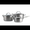 GREENPAN Batterie De Cuisine|Faitout|Set de 3 pièces : Casserole 16 cm + Faitout 20 et 24cm collection GENEVA ™