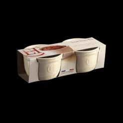 EMILE HENRY Vaisselle|Plat De Cuisson|Set de 2 Ramequins en Céramique N°9 cm Argile