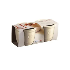 EMILE HENRY Vaisselle|Plat De Cuisson|Set de 2 Ramequins en Céramique N°8 cm Argile