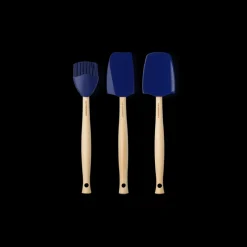 LE CREUSET Spatules|Maryses Et Cuillères|Set de 3 Spatules Silicone Azur