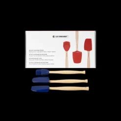 LE CREUSET Spatules|Maryses Et Cuillères|Set de 3 Spatules Silicone Azur