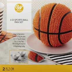 WILTON Cercle À Patisserie|Moules À Gâteaux|Set de Moules à Gâteau Ballon de Basket