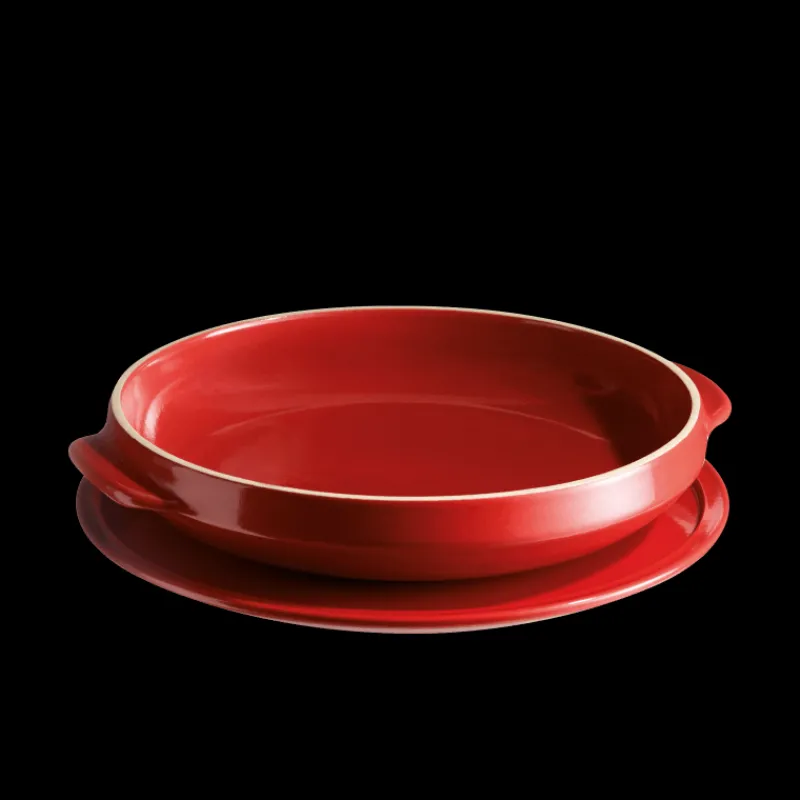 EMILE HENRY Plat De Cuisson|Moules À Gâteaux|Set Moule à Tarte Tatin en Céramique Ø 33 cm Grand Cru