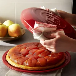 EMILE HENRY Plat De Cuisson|Moules À Gâteaux|Set Moule à Tarte Tatin en Céramique Ø 33 cm Grand Cru