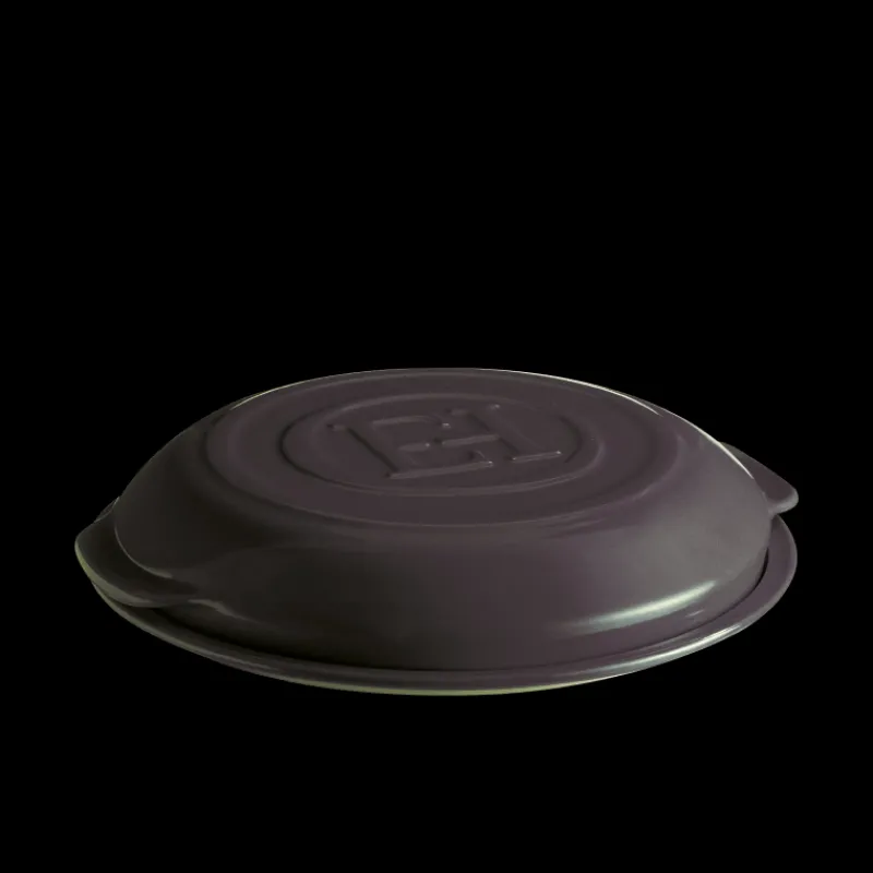 EMILE HENRY Plat De Cuisson|Moules À Gâteaux|Set Moule à Tarte Tatin en Céramique Ø 33 cm Fusain