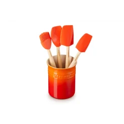 LE CREUSET Spatules|Maryses Et Cuillères|Set Pot 1,1 L avec 4 Ustensiles Volcanique Création