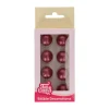 FUNCAKES Décoration Comestible|Sphères en Chocolat Rouge (x8)