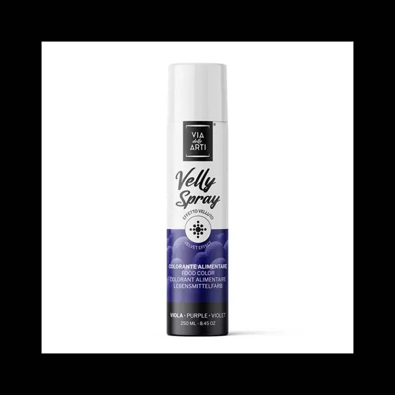VELLY SPRAY Spray Alimentaire|Colorants Alimentaires|Spray Velours Violet 250 ml Colorant Alimentaire Pro