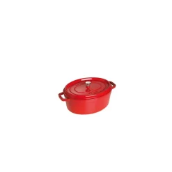 STAUB Cocotte En Fonte|Cocotte Fonte Ovale 23 cm Rouge Cerise 2,35 L