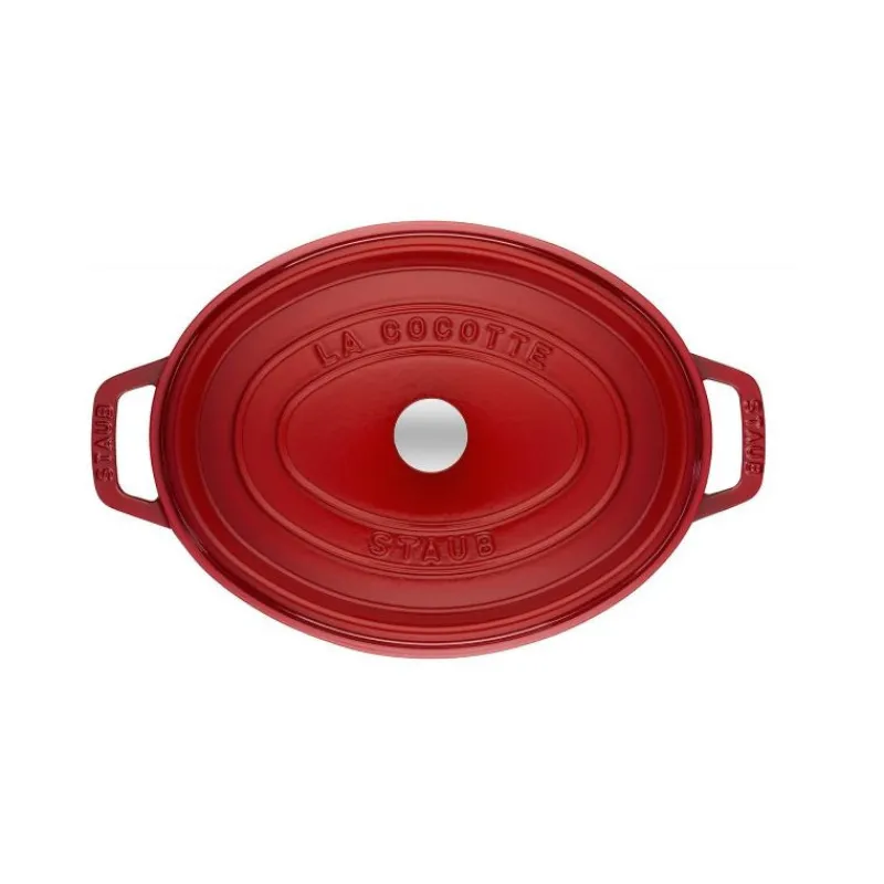 STAUB Cocotte En Fonte|Cocotte Fonte Ovale 23 cm Rouge Cerise 2,35 L