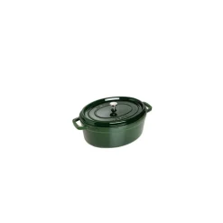 STAUB Cocotte En Fonte|Cocotte Fonte Ovale 29 cm Vert Basilic Majolique 4,2 L