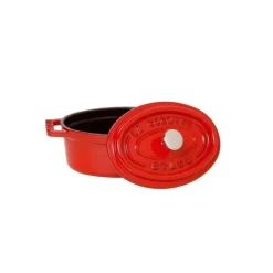 STAUB Cocotte En Fonte|Cocotte Fonte Ovale 29 cm Rouge Cerise 4,2 L