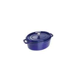 STAUB Cocotte En Fonte|Cocotte Fonte Ovale 31 cm Bleu Intense Majolique 5,5 L