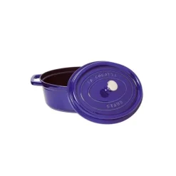 STAUB Cocotte En Fonte|Cocotte Fonte Ovale 31 cm Bleu Intense Majolique 5,5 L