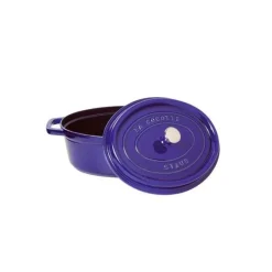STAUB Cocotte En Fonte|Cocotte Fonte Ovale 29 cm Bleu Intense Majolique 4,2 L