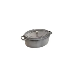 STAUB Cocotte En Fonte|Cocotte Fonte Ovale 37 cm Gris Graphite 8 L