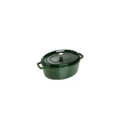 STAUB Cocotte En Fonte|Cocotte Fonte Ovale 31 cm Vert Basilic Majolique 5,5 L