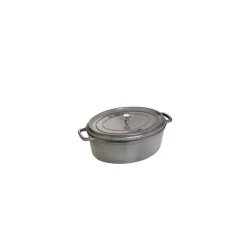 STAUB Cocotte En Fonte|Cocotte Fonte Ovale 29 cm Gris Graphite 4,2 L