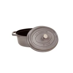 STAUB Cocotte En Fonte|Cocotte Fonte Ovale 29 cm Gris Graphite 4,2 L