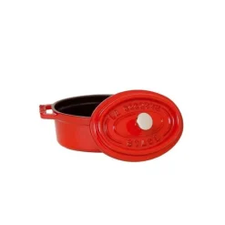 STAUB Cocotte En Fonte|Cocotte Fonte Ovale 33 cm Rouge Cerise 6,7 L