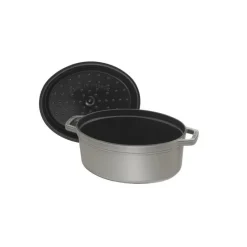 STAUB Cocotte En Fonte|Cocotte Fonte Ovale 23 cm Gris Graphite 2,35 L