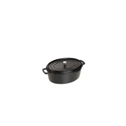 STAUB Cocotte En Fonte|Cocotte Fonte Ovale 17 cm Noir Mat 1 L